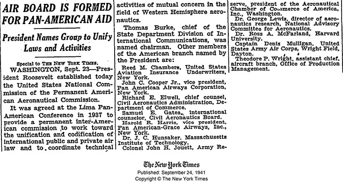 The New York Times, September 24, 1941 (Source: NYT) 