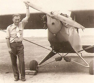 Max With One of His Training Aircraft (Source: Rappaport Family)