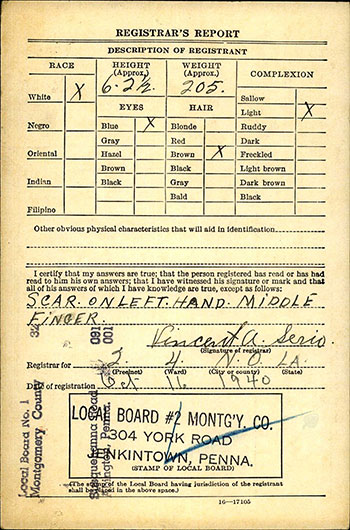 J.H. Rothrock, Sr. Draft Registration, October 11, 1940 (Source: ancestry.com) 